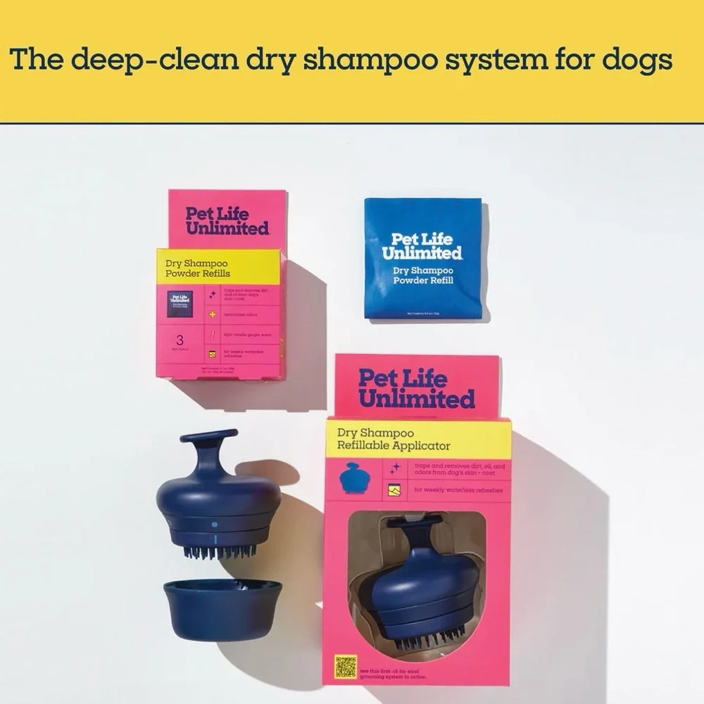 Pet Life Unlimited Dry Shampoo Refillable Applicator + Refills
